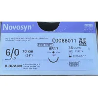 Нитка саморозсмоктуюча Novosyn 6-0 HR 17 70 см.B.Braun